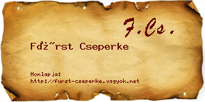 Fürst Cseperke névjegykártya